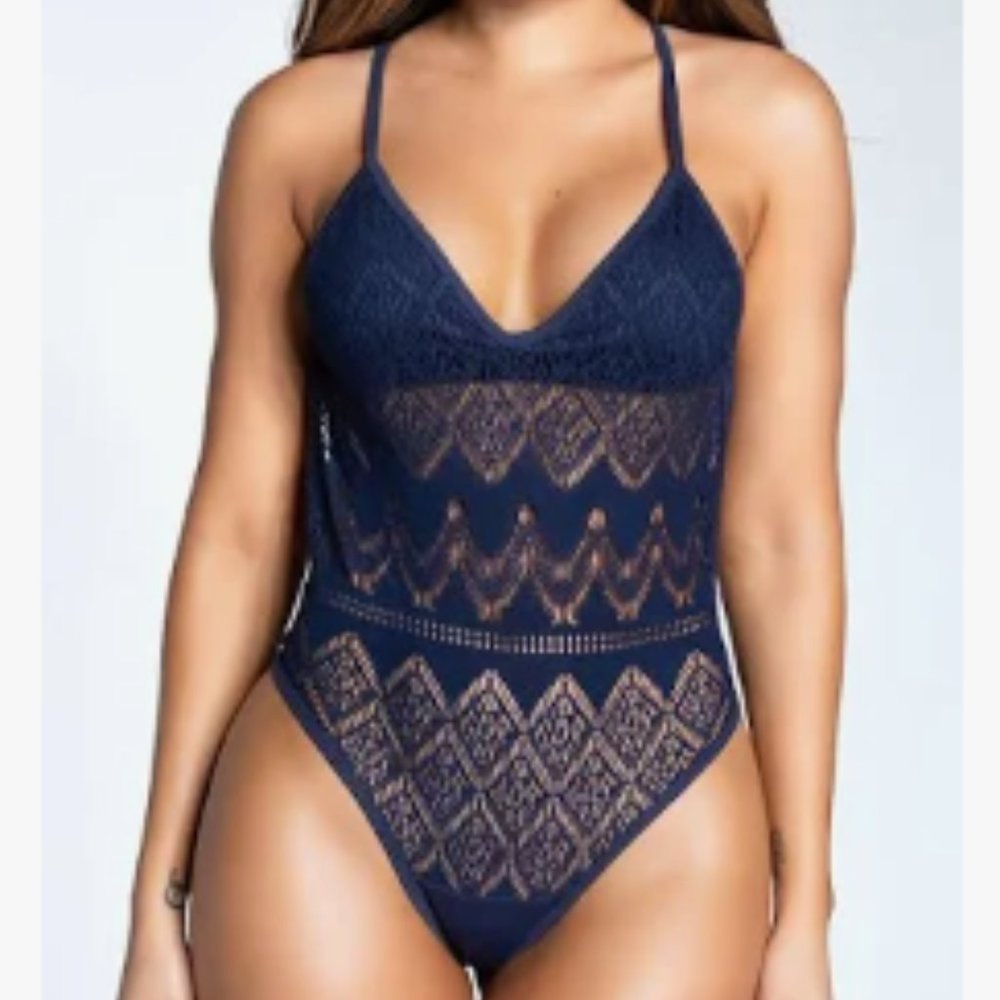 YANDY Ocean Breeze One Piece Swimsuit | Blue | NWT